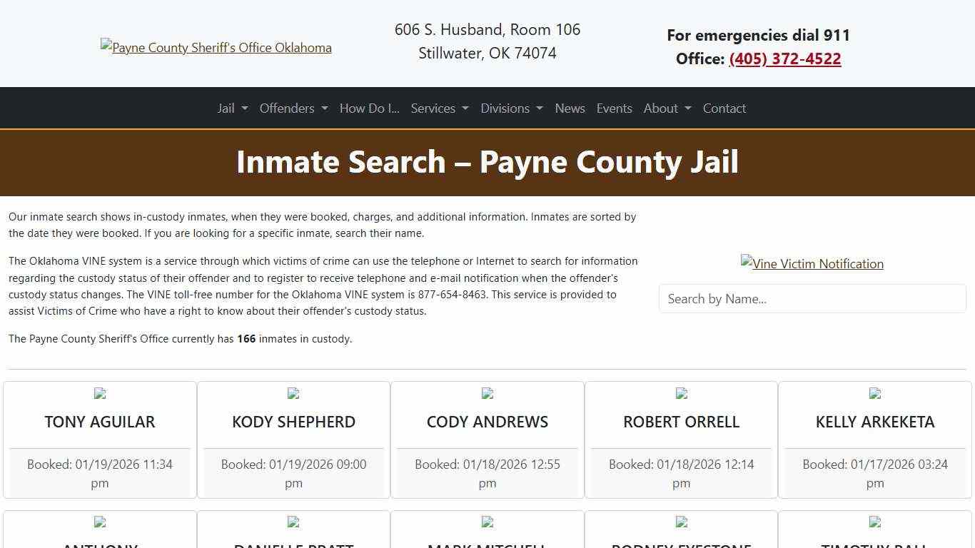 Inmate Search | County Sheriff's Office